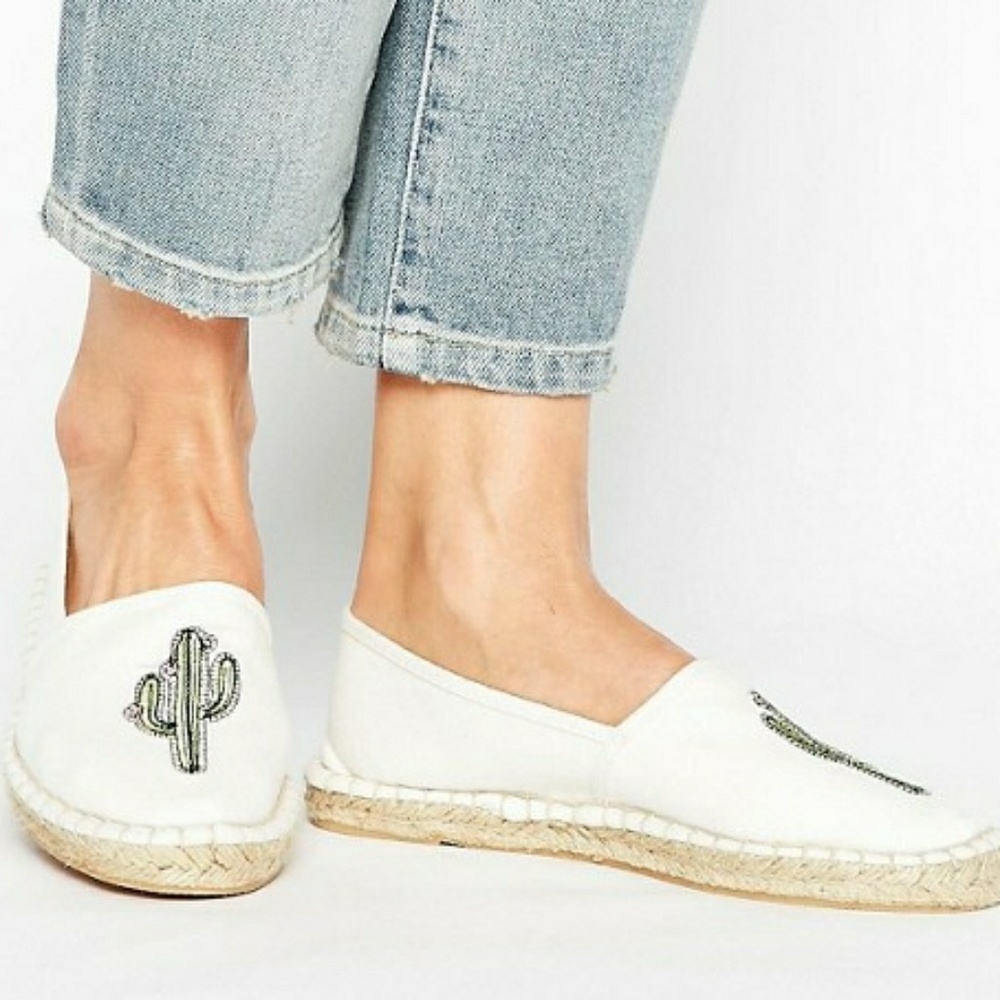 Asos Cactus Embroidered Espadrilles